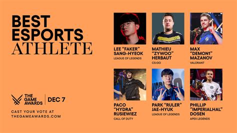 the game awards for best esports athlete